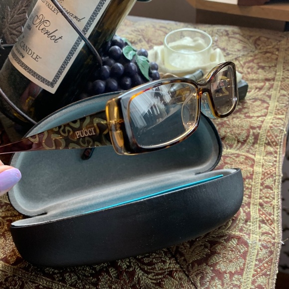 Authentic EMILIO PUCCI Logo havana acetate Optical glasses - Picture 7 of 16